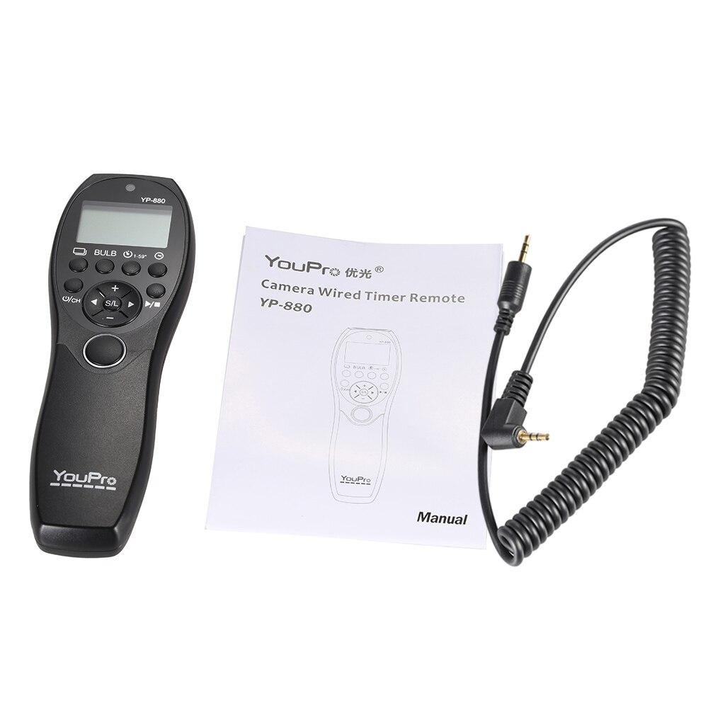 YouPro YP-880 S2 Camera Wired Ontspanknop Timer Afstandsbediening LCD Display voor Sony A58 A7R A7 A7II A7RII A7SII DSLR Camera