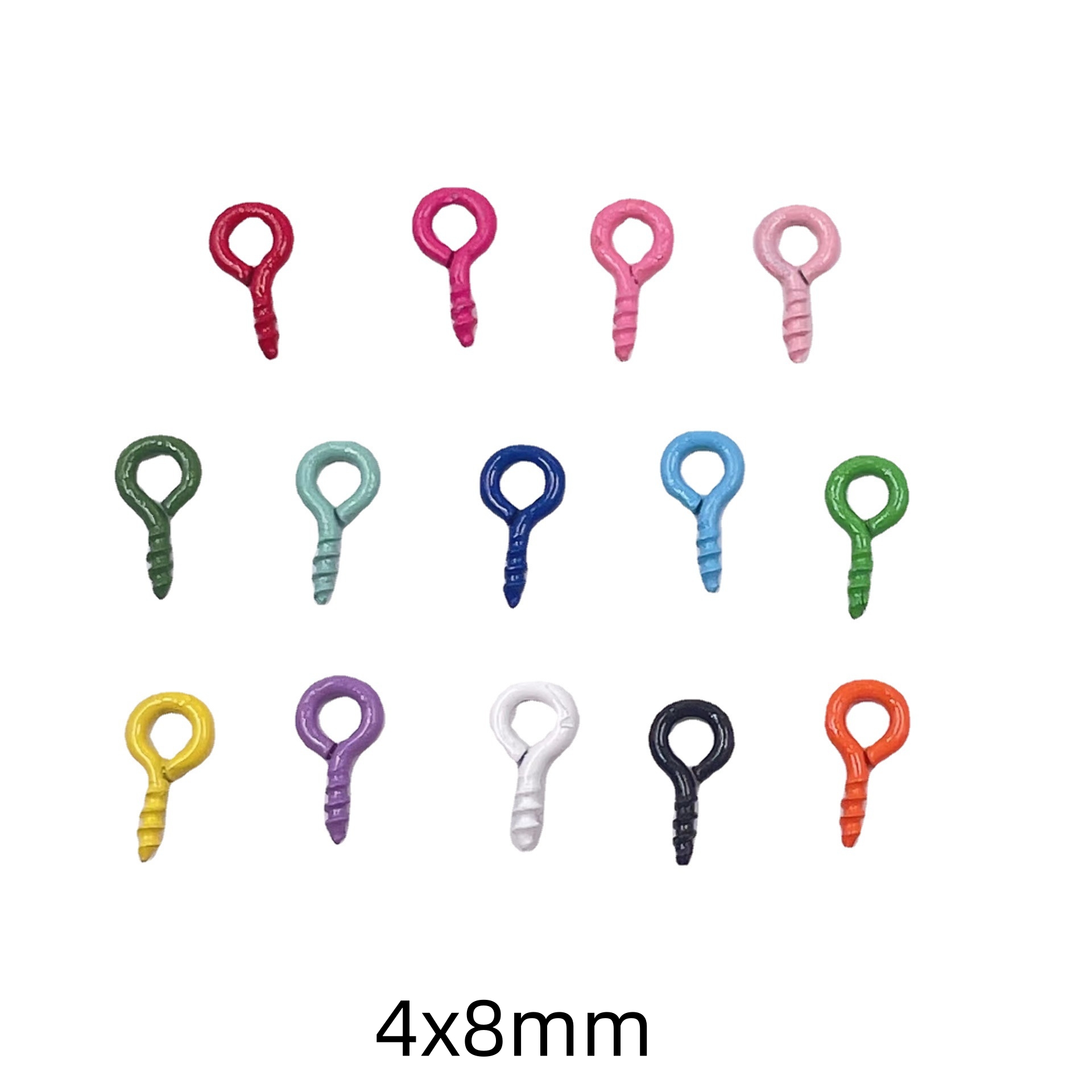 100/300/500 Stuks Kleurrijke Metalen Kleine Oogspelden Oogklemmen Sluitingen Haken Connectoren Diy Sieraden Maken Benodigdheden Accessoires Bevindingen: 10XL / WHITE