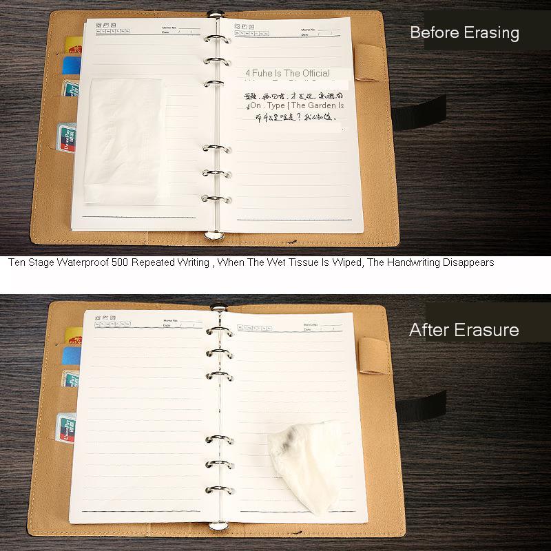 Leather PU Smart Reusable Erasable Notebook Smart Wirebound Notebook Cloud Erase Notepad Note Pad Lined With Pen App Connection