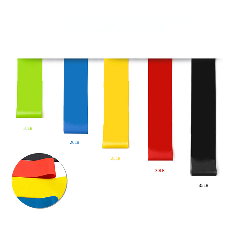 5PCS Gym Resistance Bands Yoga Band Fitness Exercise Training Hip Tension Band Leg Squat Dance Elastic Loop Stretch Band