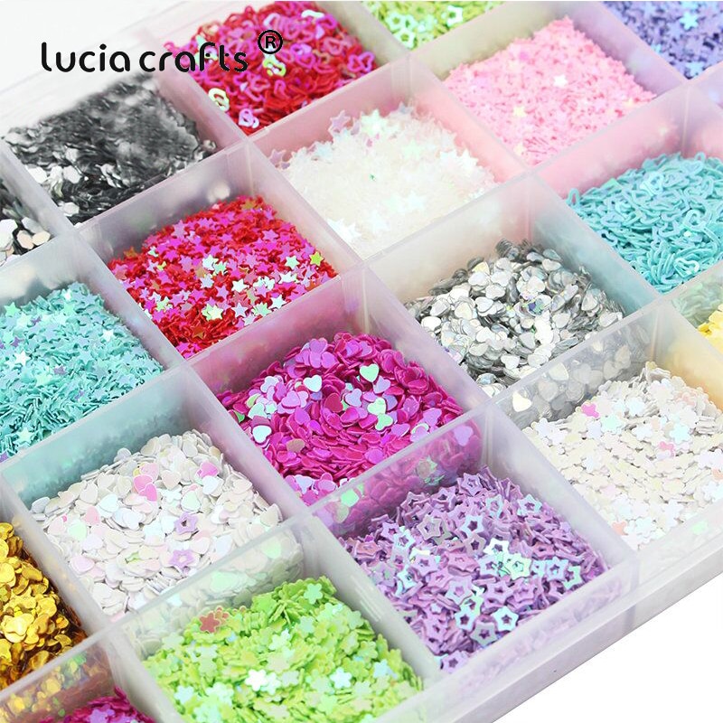 Lucia Ambachten Gemengde 10/12/24 Kleuren Vlok Confetti Regenboog Cup Sequin Paillette Voor Bruiloft Diy Nail Art Decor D0204