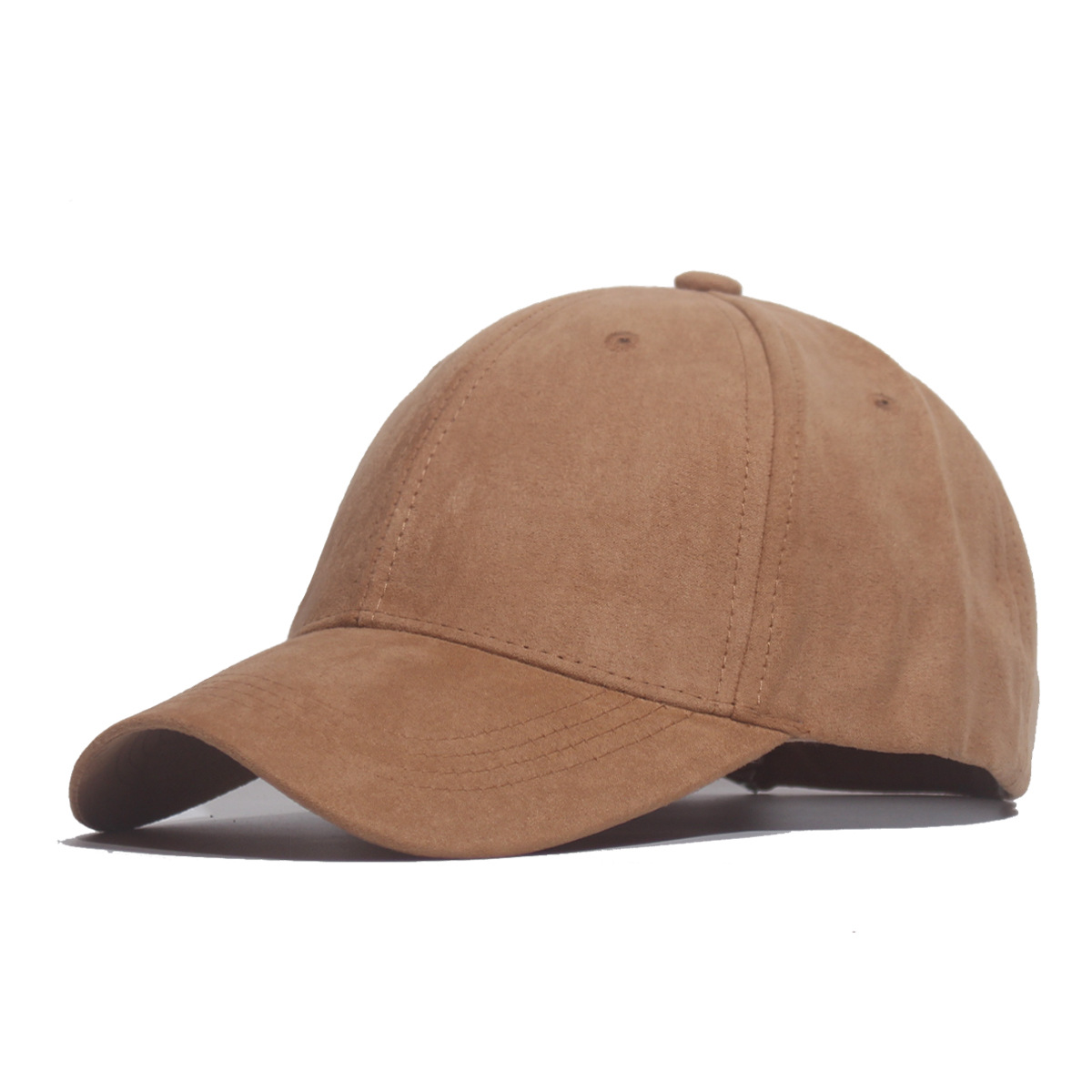 Casquette de Baseball en Daim pour Homme et Femme, Chapeau Solide, Jaune, Vert, Bon Marché, de: Marron
