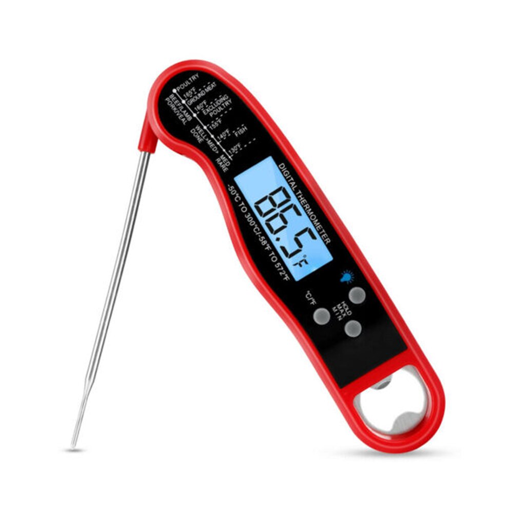 Digitale vleesthermometer keuken voedsel grill thermometer direct aflezen voor koken barbecue ovenbestendige kookgereedschap thermometer: Default Title