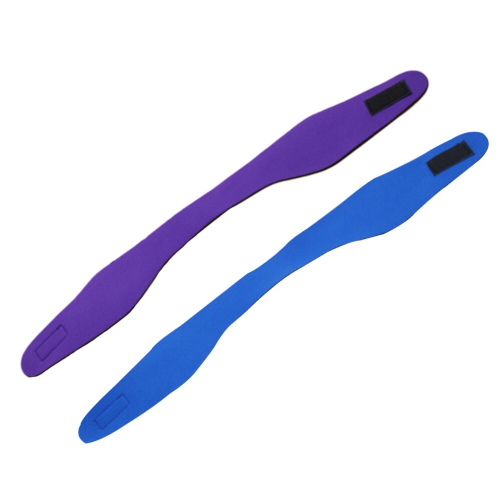 2PCS Swimming Headband Neoprene Adjustable Yoga Diving Ears Protection Hair Band for Kids Adult (Purple M+ Blue)