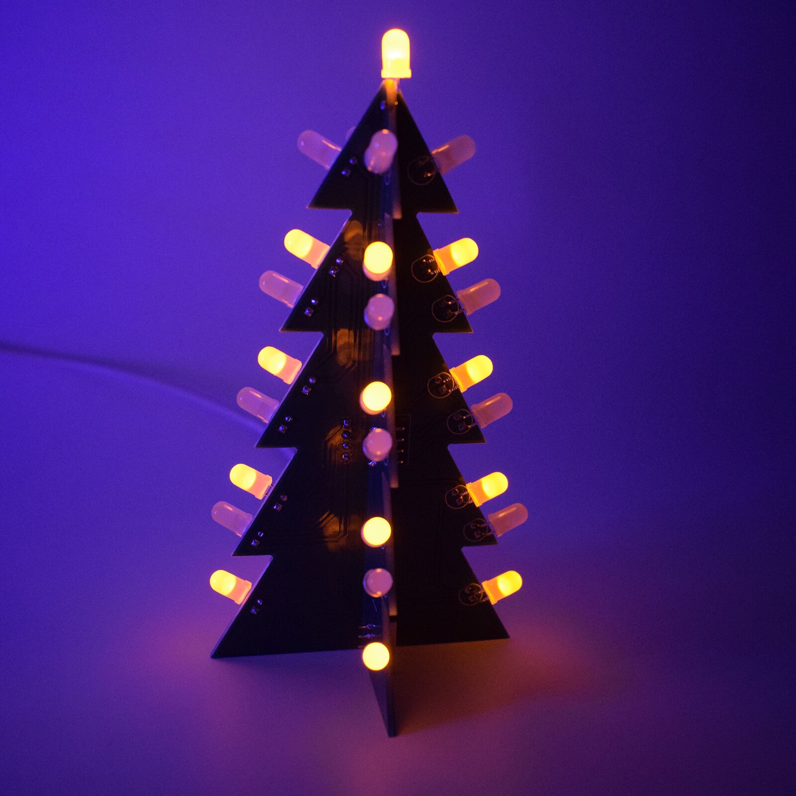 Diy Ster Knipperende 3D Led Decoratie Printplaat Kerstboom Elektronische Learning Kit: Orange LED