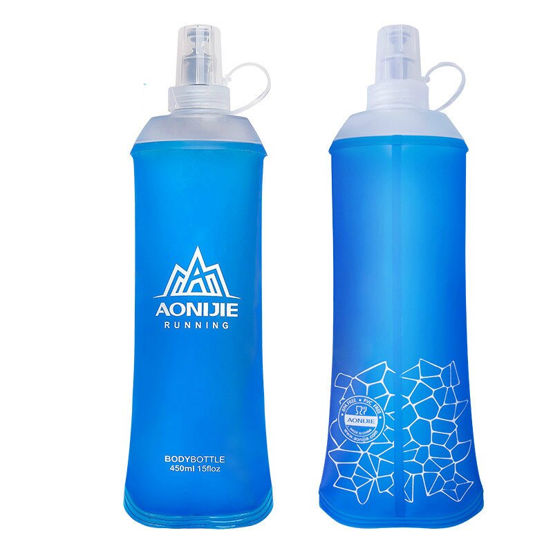 AONIJIE-contenedor doble SD56, bolsa de agua de 2L, depósito suave, paquete de hidratación, bolsa de almacenamiento de bebidas, libre de BPA con tubería doble: 450ml 2PCS
