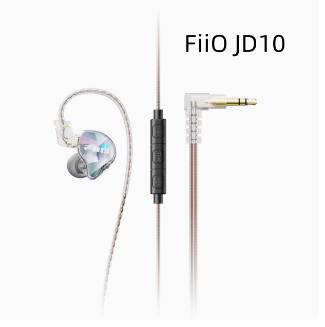 FiiO JD10 Wired Earphones HIFI Stereo Bass Music Earbuds In Ear Sport Headphones Gaming Headset