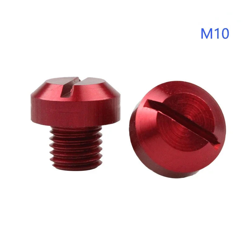 Tapones para espejos retrovisores M10, tapones para orificios de espejos de motocicleta, 2 pares de tornillos para orificios de retrovisores laterales M10x1.25: Rojo
