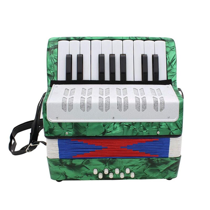 17 llave Mini acordeón educativo instrumento musical para niños adultos verde