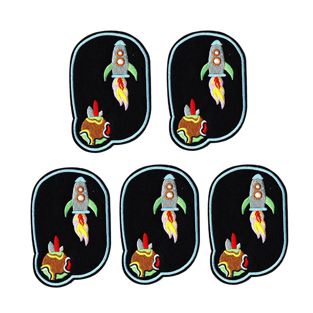 5 uds reparación, costura codo rodilla parches hierro sobre parche para ropa Jeans rayas pegatinas insignia bordada niños paño: type 046