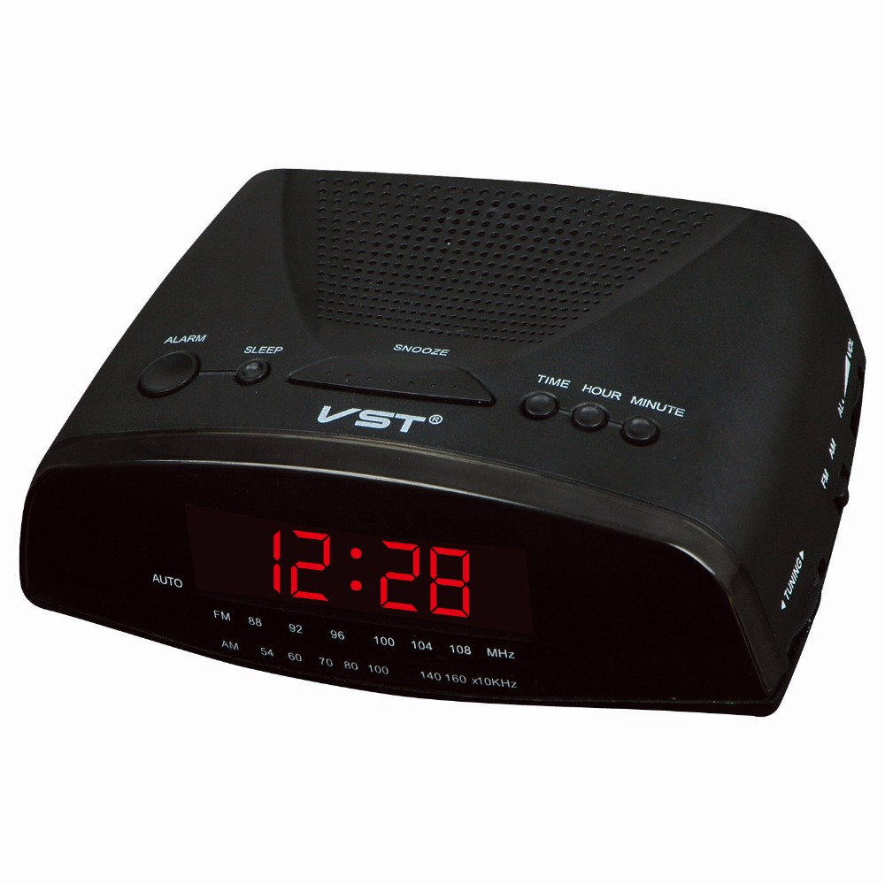 Led am/fm radio väckarklocka modern elektronisk skrivbordsbord digital klocka multi-grupp snooze funktion heminredning sovrum