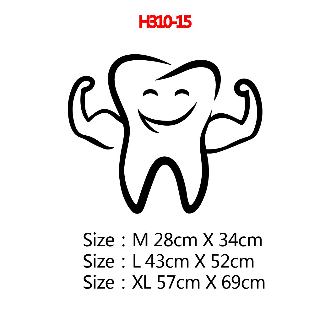 Brush Teeth Stickers Vinyl Wall Sticker For Dentist Shop Room Decor Waterproof Wall Art Decal наклейки на стену