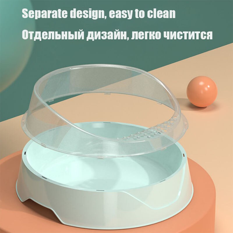 Semi-cerrado para desechos de gatos caja de baño redondo gato bandeja de arena grande pequeño Anti-splash desodorante arena gran tarta de huevo 3 Color