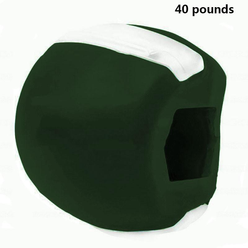 Fitness Face Masseter Men Women Muscle Jawline Exerciser Face Lifting Jaw Trainer Ball Face Toning Muscle Training Fitness Ball: Army green  40pounds