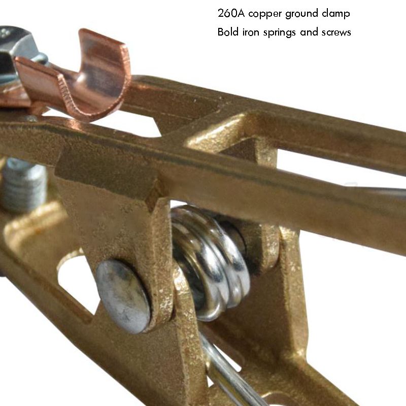 Electric 260 Amp Grounding Work Clamp Ground Welding Earth Clamp Ground Cable Copper Clip for Arc Welding Plasma Cutting Machine