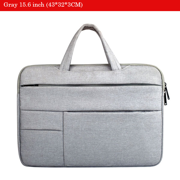 Soomile 12-15 Laptop Tasche Tragbare Männer Aktentasche Multi-funktion Notebook Computer Tasche Männlichen Einfache Büro Business Handtasche: gray 15.6 inch