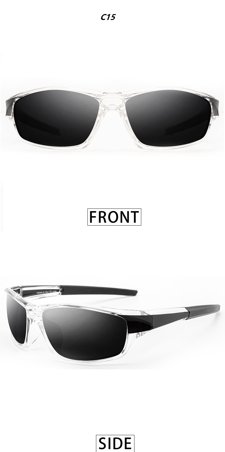 Gloednieuwe gepolariseerde bril heren dames visbril zonnebril camping wandelen rijden brillen sportzonnebril: Beige