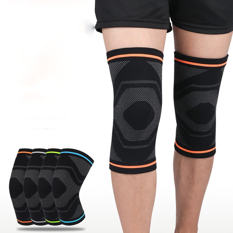 1 pc sport kniebeschermers, gebreide warme fitness meniscus patellabeschermers basketbal voetbal hardloopleggings kniebeschermers