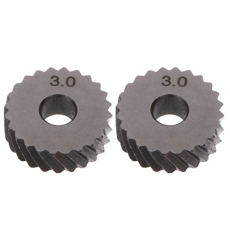 2pcs Diagonal Linear Knurl Wheels Knurling Knurler Tool 1.0/1.2/1.8/3.0mm Pitch