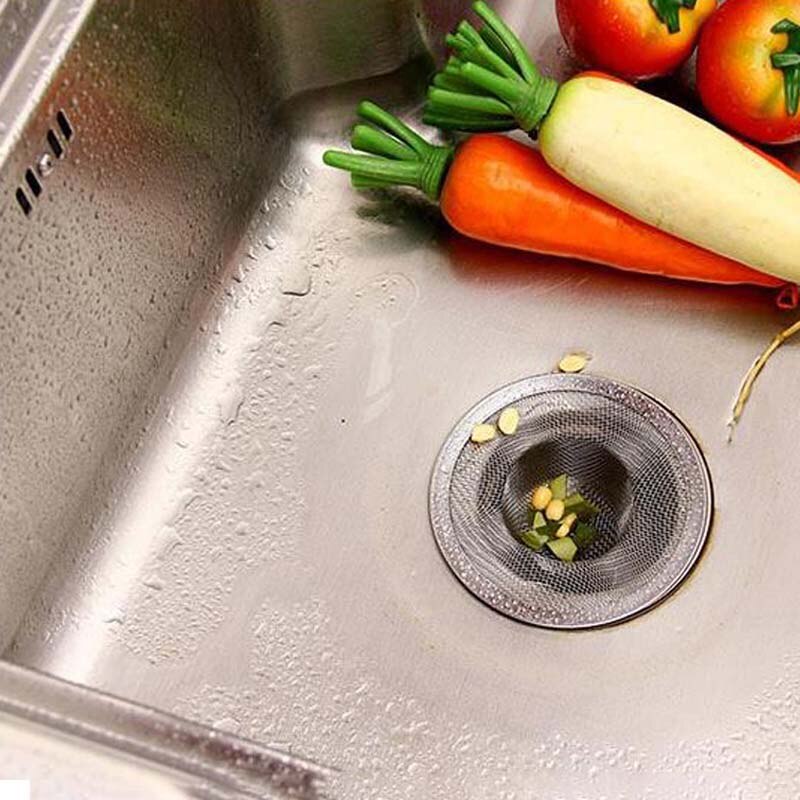 Kök rostfritt stål slip-net diskho sopfilter golvbrunn avlopp anti-blockerande artefakt diskbänk diskbänk diskbänk avlopp golvbrunn