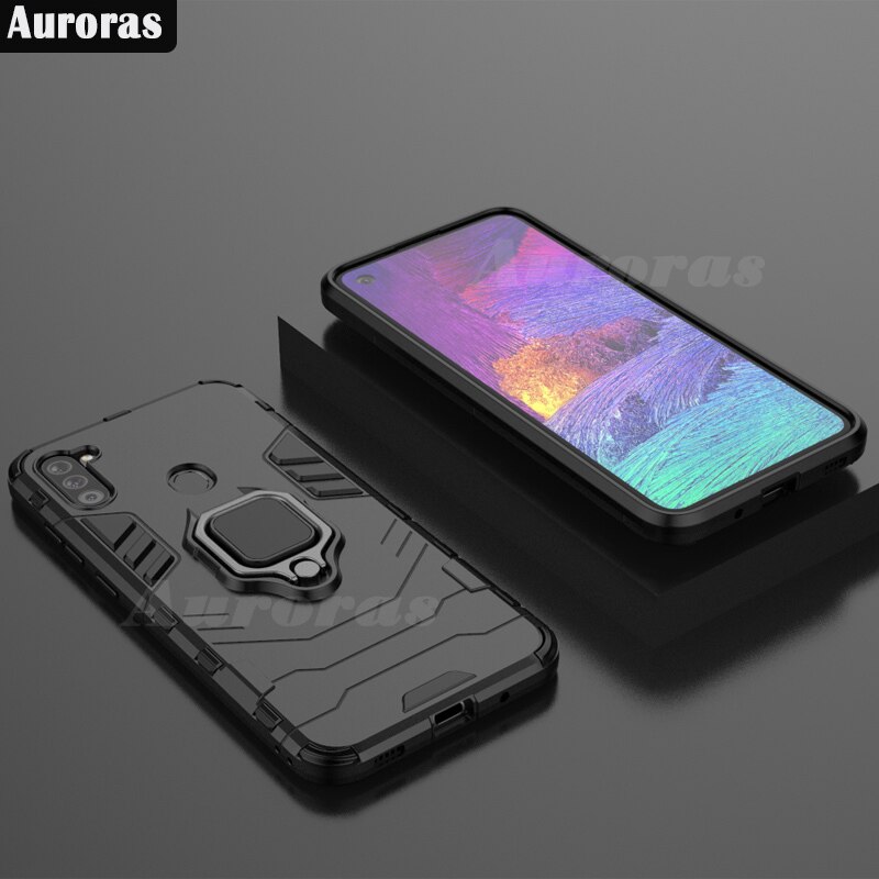 Auroras For Samsung Galaxy A11 Shockproof Armor Case Finger Ring Magnetism Holder Cover For Samsung M11 Phone Cases