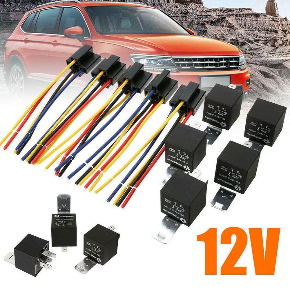 Wasserdicht Automobil Relais 12V 24V 4Stift 5Stift 4P 5P 40A Auto Relais Mit Schwarz verrotten Kupfer Terminal Auto Relais Mit Relais Sockel