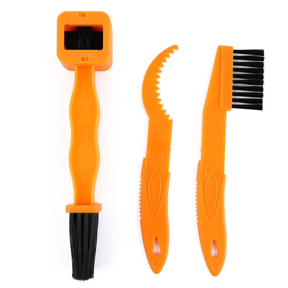 Bicycle Cleaning Brush Bike Chain Tyre Wheel Wash Cleaner Set Bicycle Cleaning Kit Clean Brush Gear Grunge Brush Chain Scrubber: 3PCS D