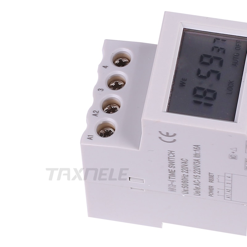 Din Rail Timer Switch School Bell Controller Digital Weekly Programmable Electronic Time Switch 220V Auto Bell Ring Timer