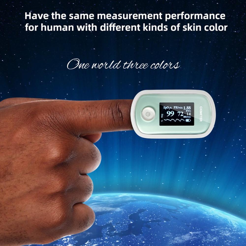 Portable Fingertip Pulse Oximeter OLED Display Finger Oximeter Finger Clip Heart Rate Monitor Blood Oxygen Saturation Monitor