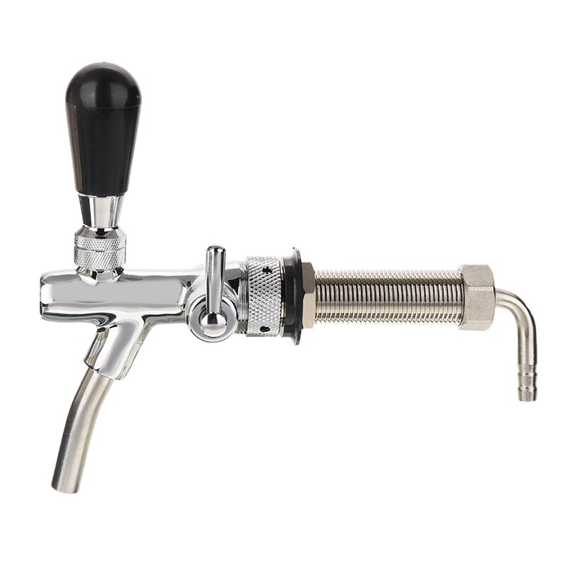 Stainless Steel Beer Tap 98mm Adjustable Beer Tap Handle G5 / 8 Thread Flow Control DIY Home Brewing Barware Tool Supplies