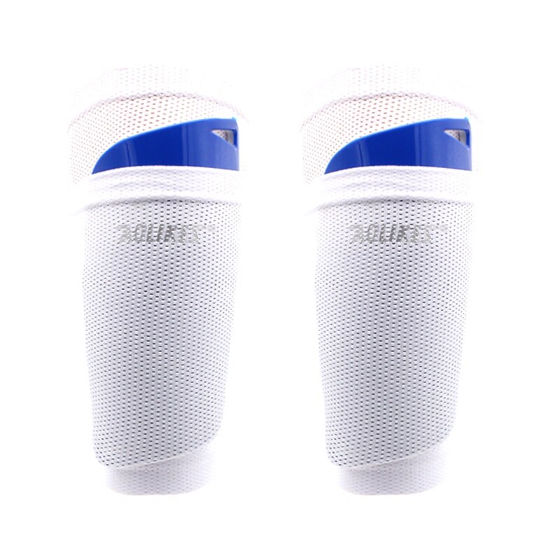 Calcio di Protezione Calzini E Calzettoni Con Tasca Per Il Calcio Parastinchi Gamba Maniche Shin Pad Holder Calzini E Calzettoni Maniche Adulto Sport Calzino: WHITE / L