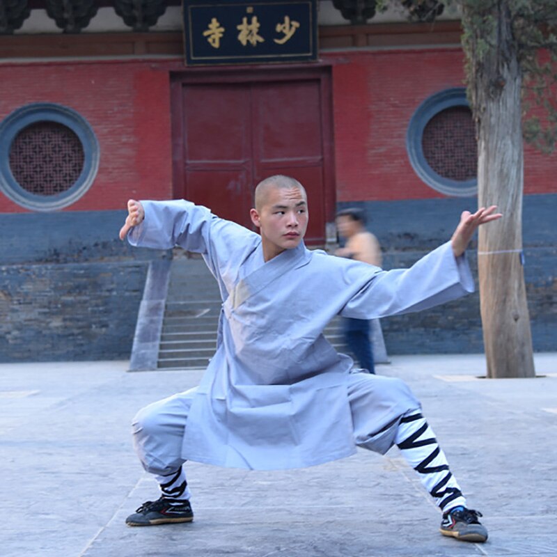 Uniforme de Shaolin de algodón para niños y adultos, ropa de Wushu, kung fu, traje budista, traje de entrenamiento de artes marciales de Tai chi y Kung fu