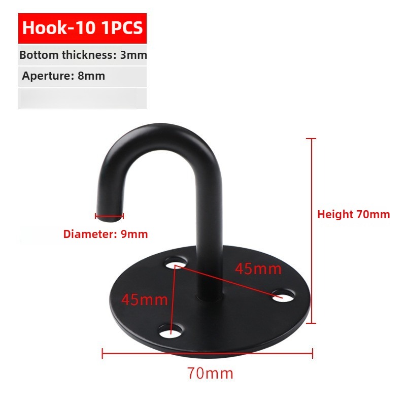 1/2/4pcsHook Eye Plate Heavy Oblong Duty Steel Stainless Pad Mount Wall U Boat Ceiling Hanger Ring Garage Hammock D Shape: S / green