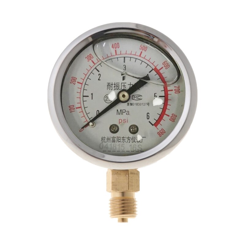 0-60MPa Radial Iron Manometer High Accuracy Air Oil Water Hydraulic Pressure