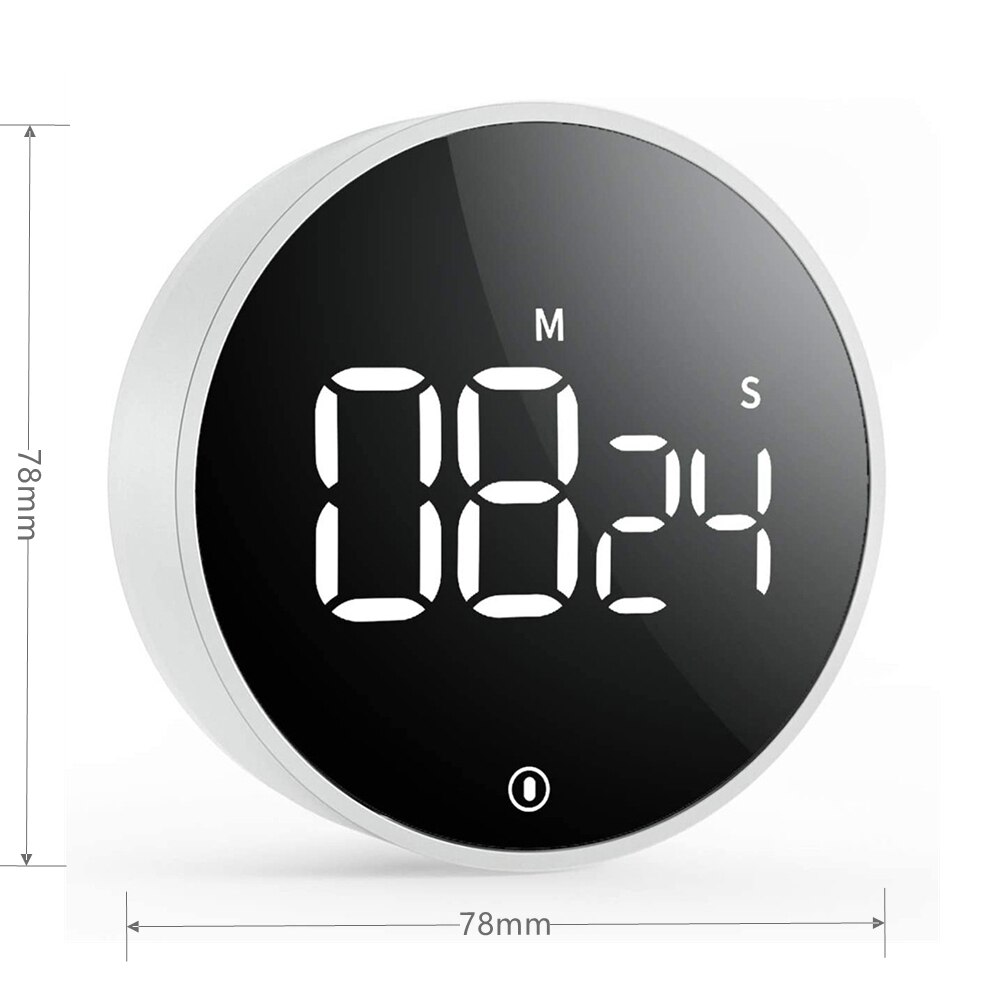 Magnetic LED Digital Timer Electronic Countdown Alarm Clock Kitchen Timer for Cooking Study Shower Volume Adjustable