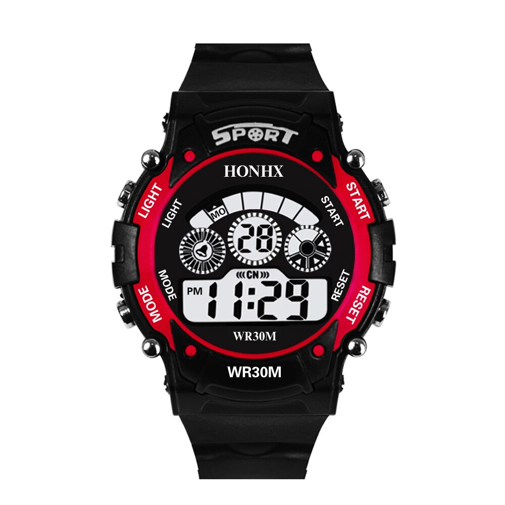 Udendørs sport digitale ure multifunktion herre elektronisk ur vandtæt alarm led display ur gult armbåndsur herre: 58-4