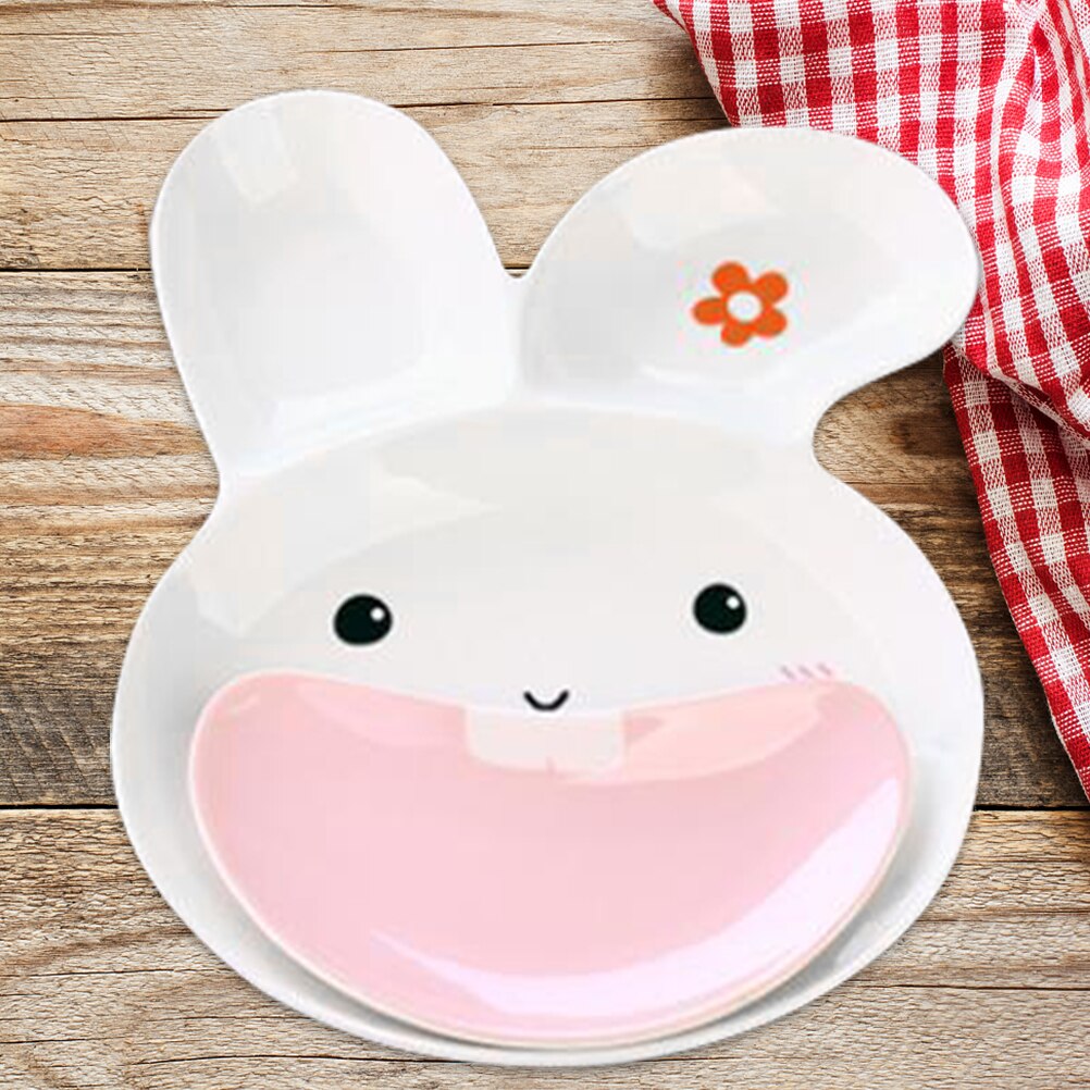 1 Set of Divided Food Plate Ceramic Separated Plate Multi-grids Food Tray