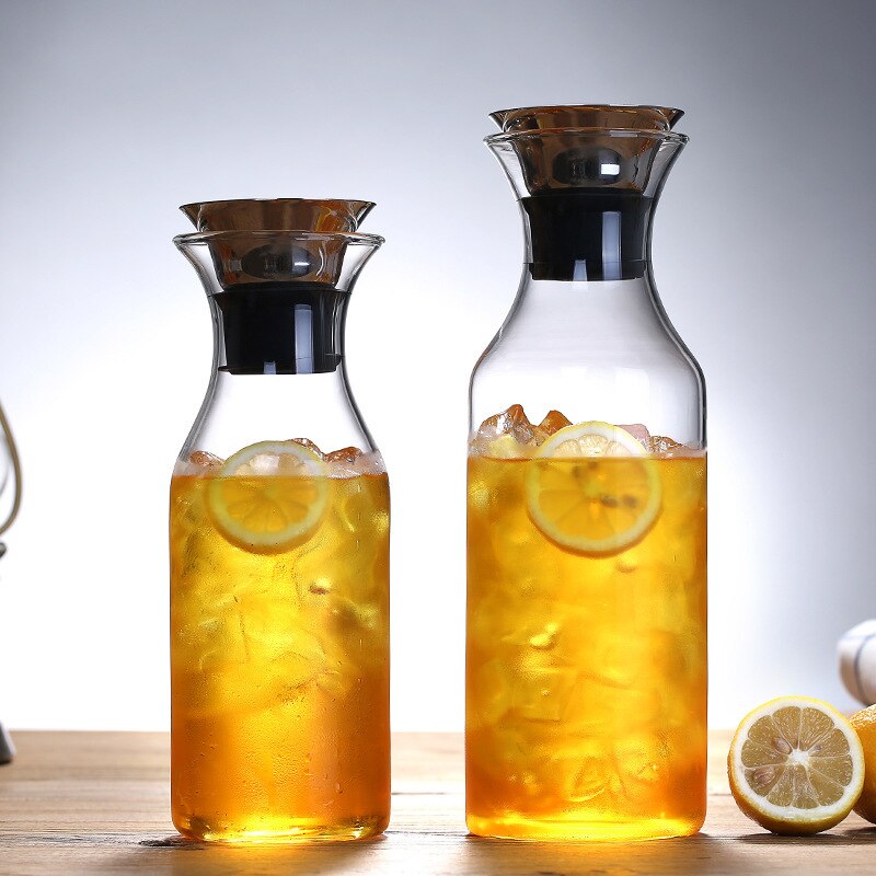 Jarra De cristal De alta capacidad De Dinamarca, Dispensador De zumo De Agua fría, limón, Soda, té perfumado, Dispensador De Agua, jarras, decantadores De vino