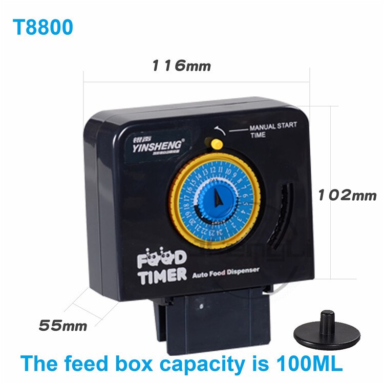 Automatisk matautomat matare t -8800 9900 timer matare akvarium timing stor kapacitet fiskmatare tank akvarium batteri: T 8800 no batterier