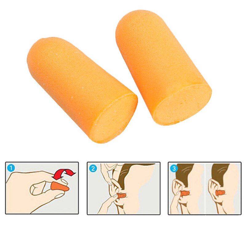 MOONBIFFY 10 Paar Weiche Orange Schaum Ohr Stecker Verjüngt Reise Schlaf Lärm Prävention Ohrstöpsel Lärm Reduktion für Reise Schlafen