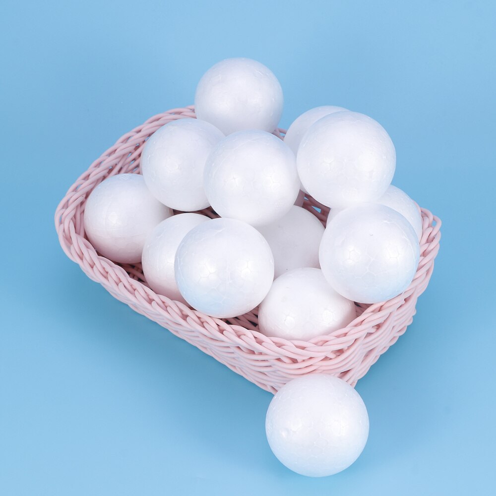 100pcs Wedding Decoration Modeling Craft Polystyrene Balls Round Spheres DIY Stuff (2cm): White 3