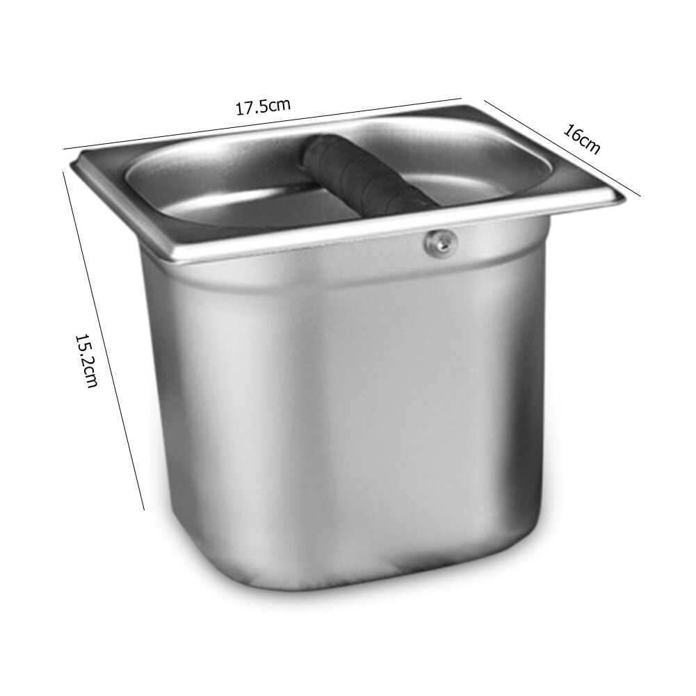 Barista Gadget Coffee Grind Trash Waste Box Machine Ground Stainless Steel Recycling Espresso Knock Container Dump Bin: B
