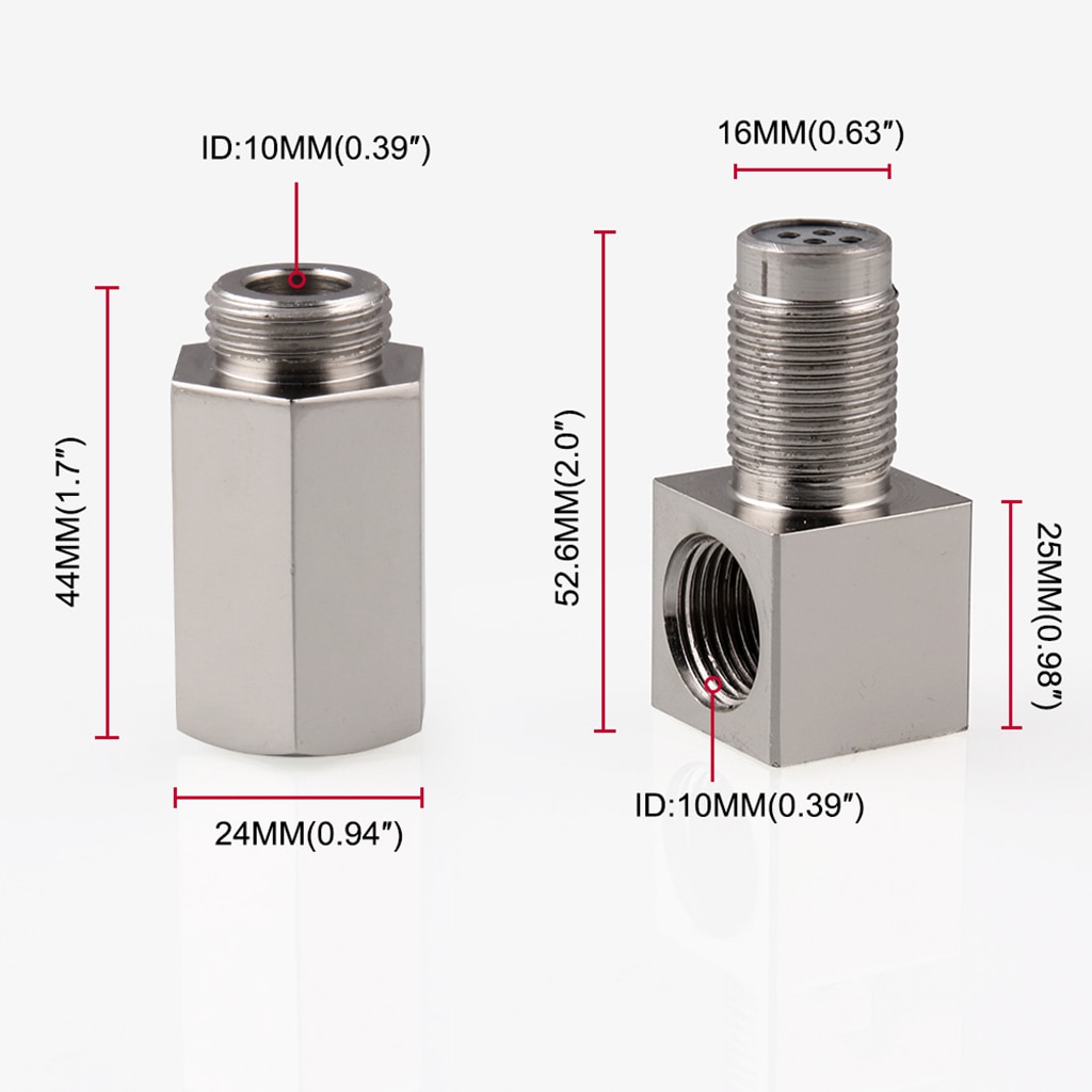 1x O2 OXYGEN SPACER SENSOR EXTENSION 90 BUNG STAINLESS STEEL