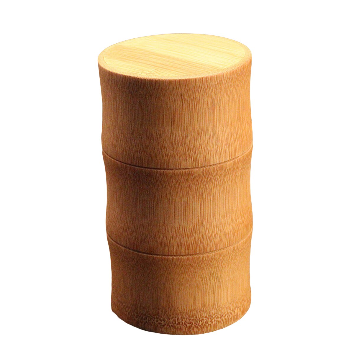 Natural Bamboo Tea Can Tea Canister Storage Boxes Travel Sealed Portable Tea Coffee Container Small Jar Caddy Organizer: M