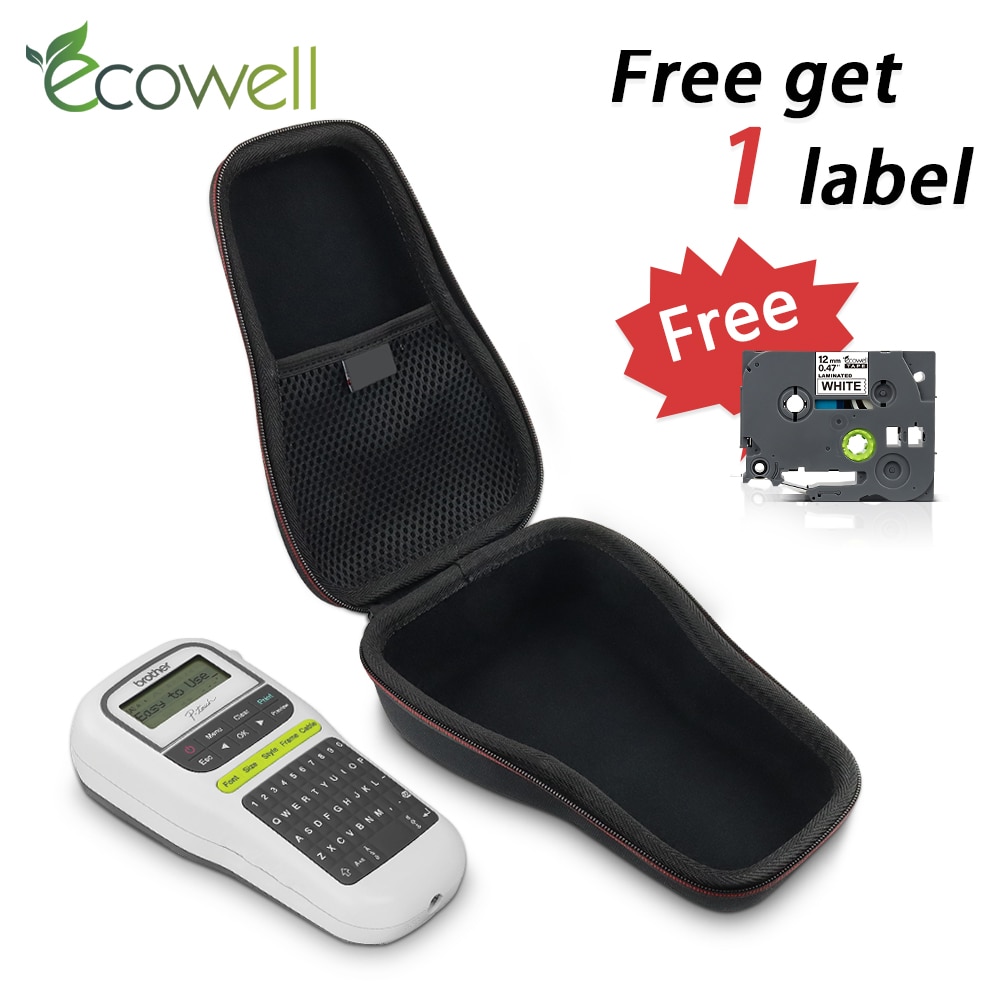 Ecowell wodoodporna torba ochronna dla Brother 231 PTH110 PT-H110 drukarka do etykiet EVA twardy futerał Protable Travel pojemnik turystyczny: 1Pk case 231 tape