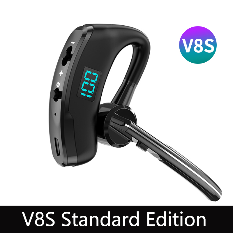 V8S/V9S auricular Bluetooth 5,0 auriculares inalámbricos manos libres de negocios auriculares deportivos estéreo impermeables Haedset con micrófono