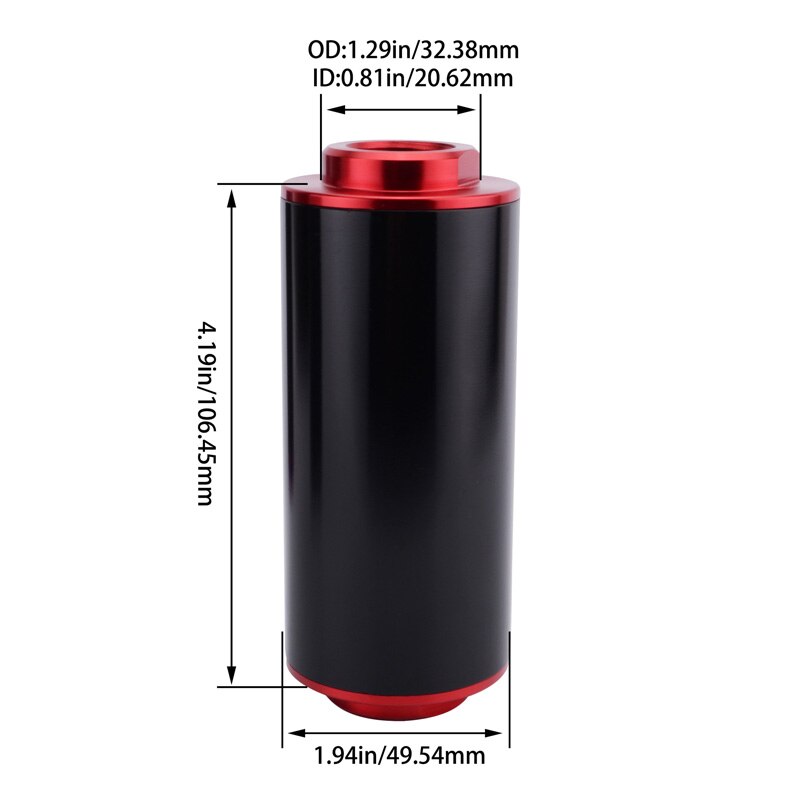 evil energy 100Micron Steel Element Fuel Oil Filter High Flow Billet Aluminum Inline Fuel Petrol Filter AN10 AN8 AN6 Fitting