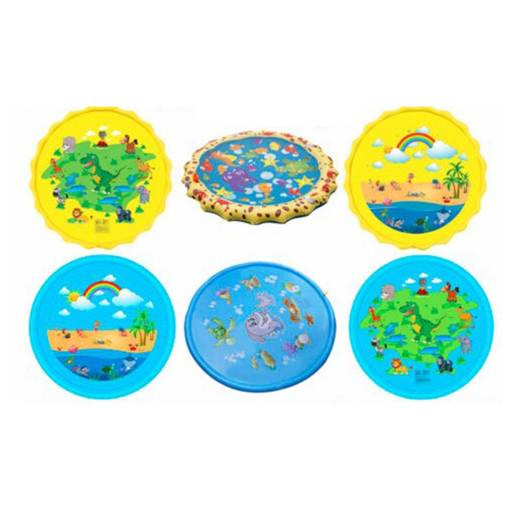 Outdoor Lawn Beach Sea Animal Inflatable Water Spray Kids Play Pad Mat Water Games Beach Mat Cushion Toys