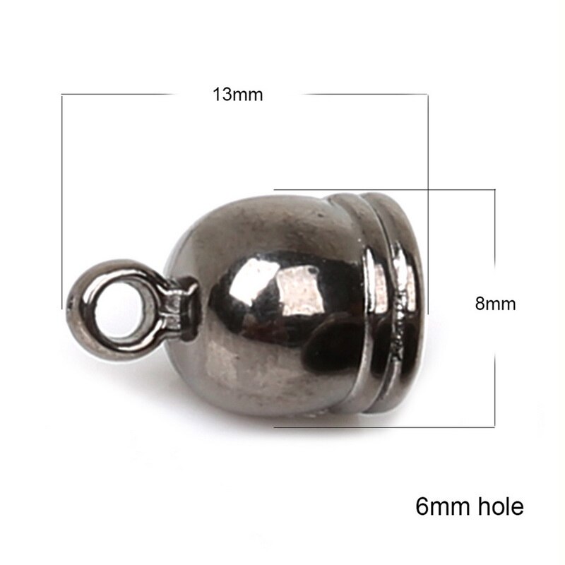 150pcs/lot Necklace End Tip Tassel Caps Beads Cap End Cap For Jewelry Making DIY Handmade Jewelry Finding: 8x13mm gunmetal