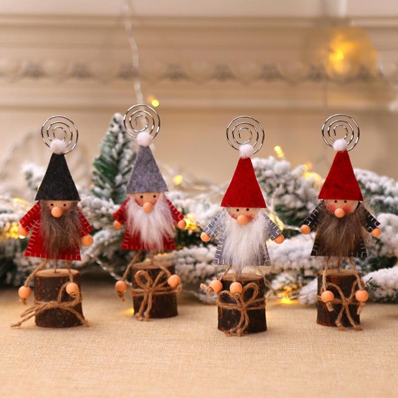 Weihnachten Dekor Schreibtisch Notizen Ordner Clips Begünstigt Platz-kartenhalter Tisch Foto Memo Anzahl Name Clips Nachricht Clips